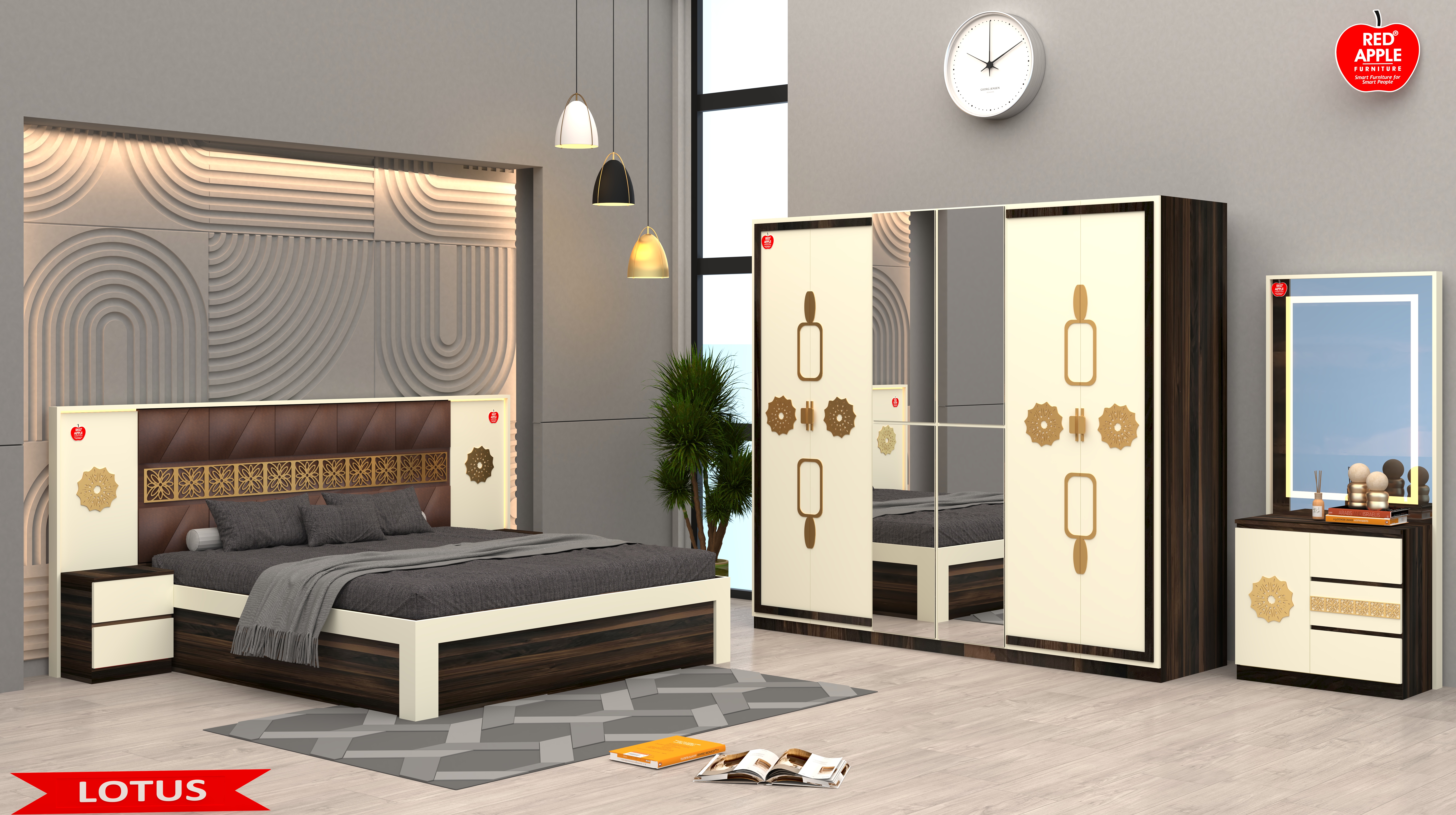 Bedroom Set LOTUS RA156 - by Red Apple Furniture.